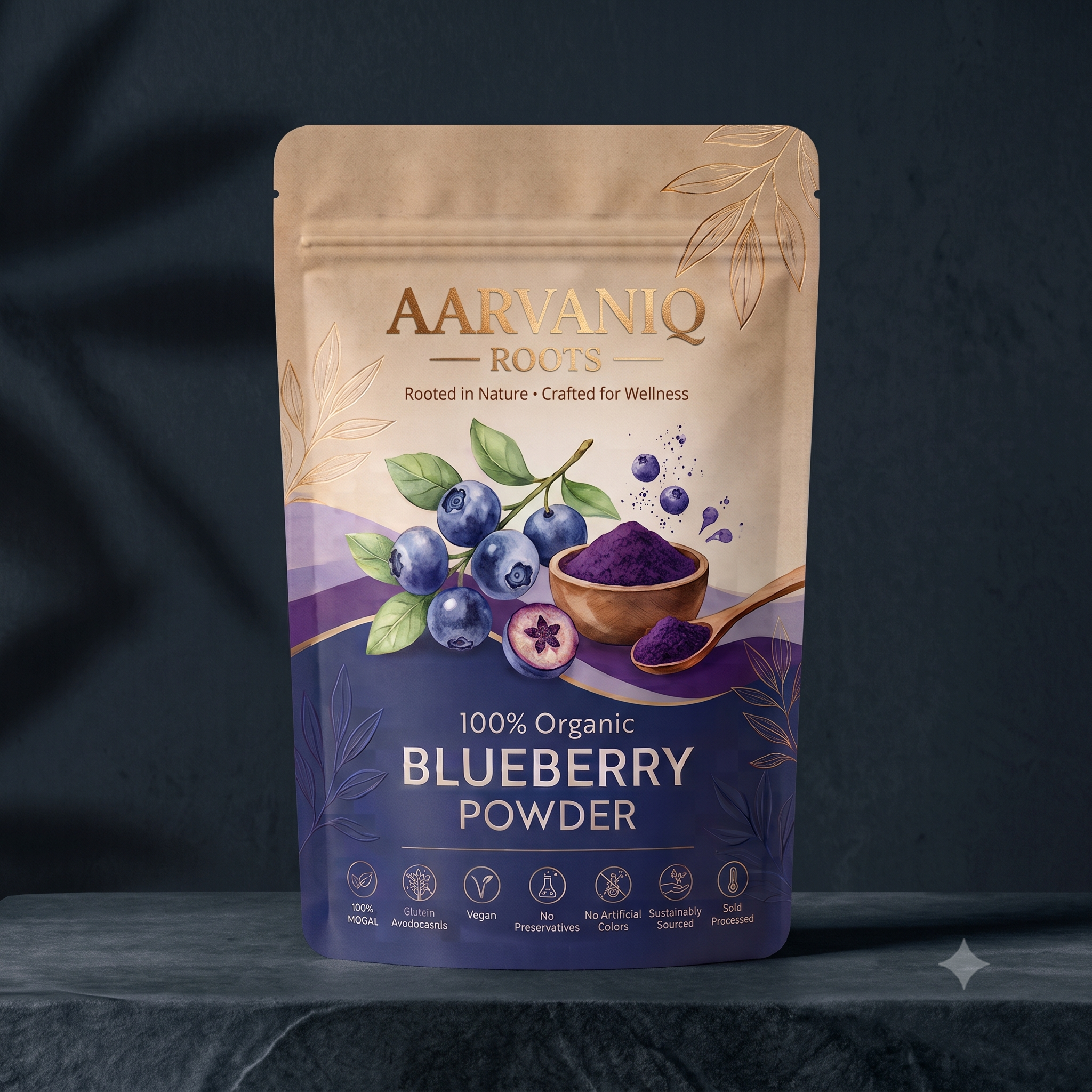Aarvaniq Roots Antioxidant Elite Blueberry Powder
