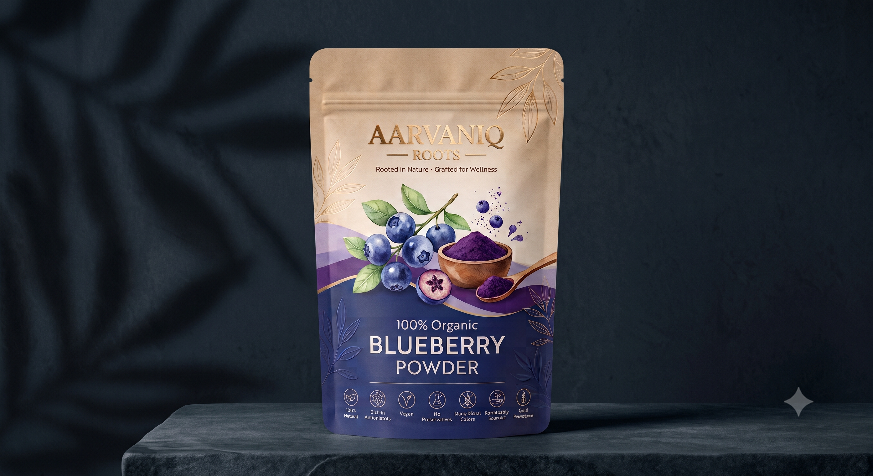 Aarvaniq Roots Antioxidant Elite Blueberry Powder 2