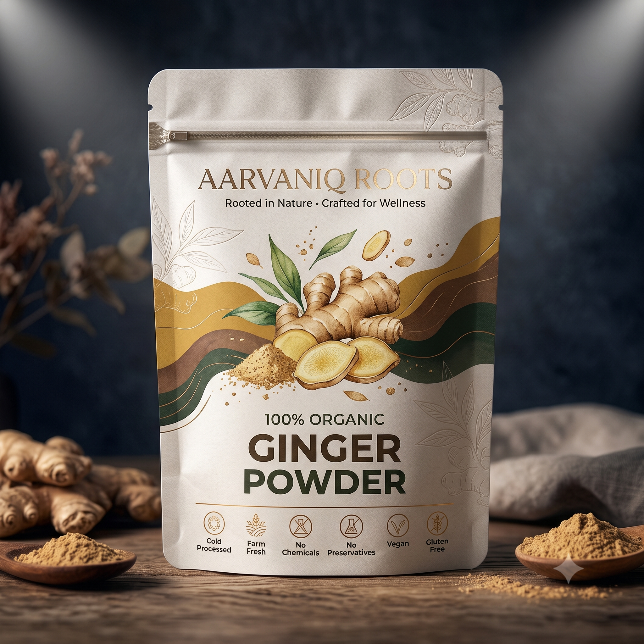 Aarvaniq Roots Artisanal Zesty Ginger Powder