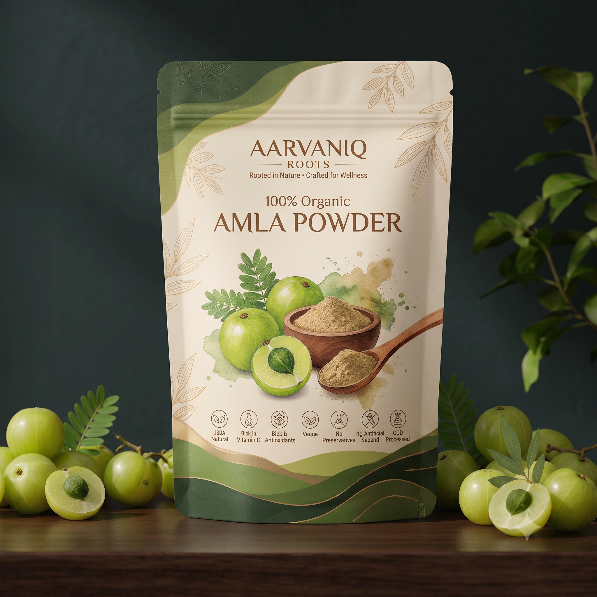 Aarvaniq Roots Pure Vitality Amla Fruit Powder