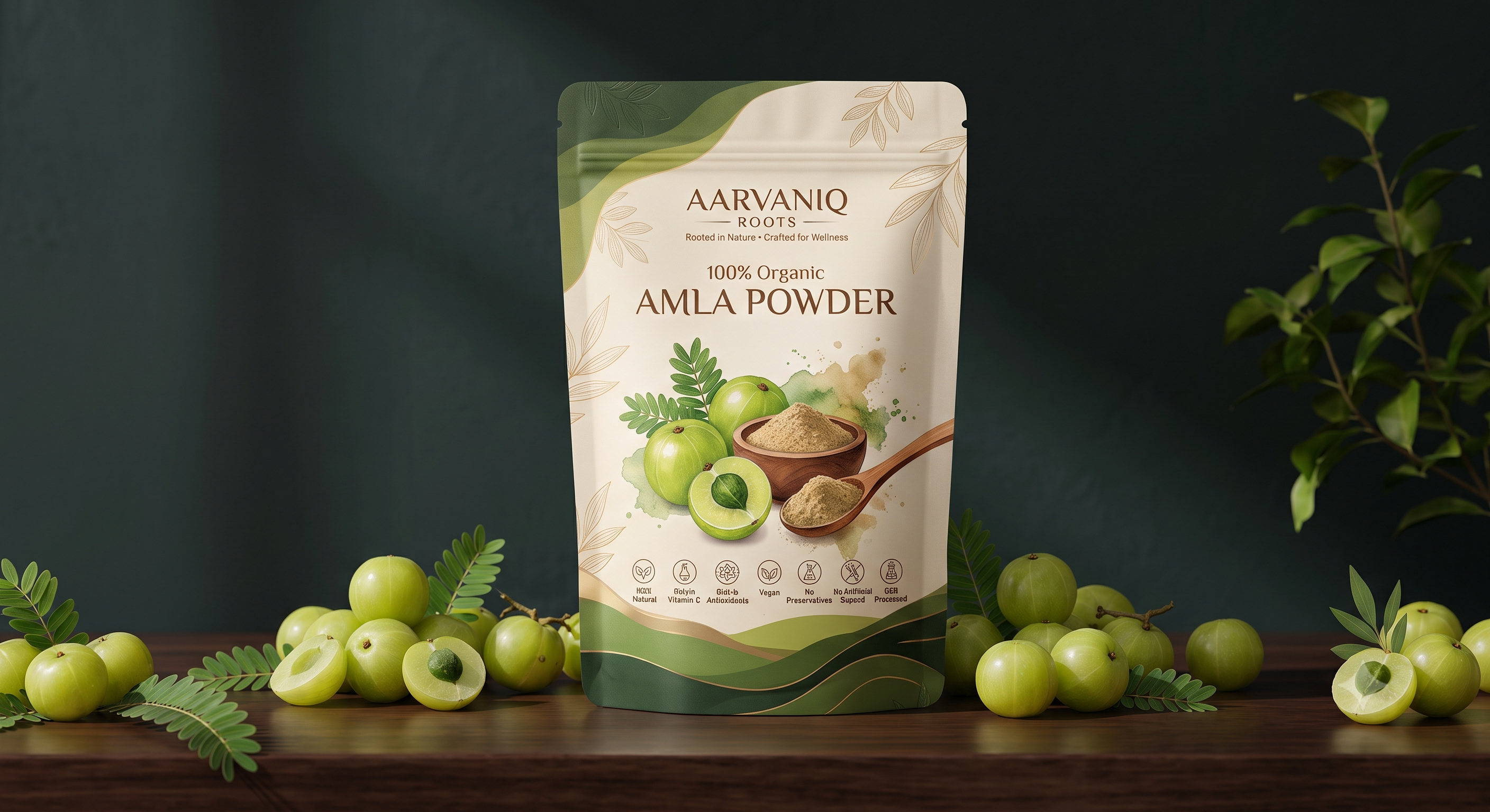 Aarvaniq Roots Pure Vitality Amla Fruit Powder 2